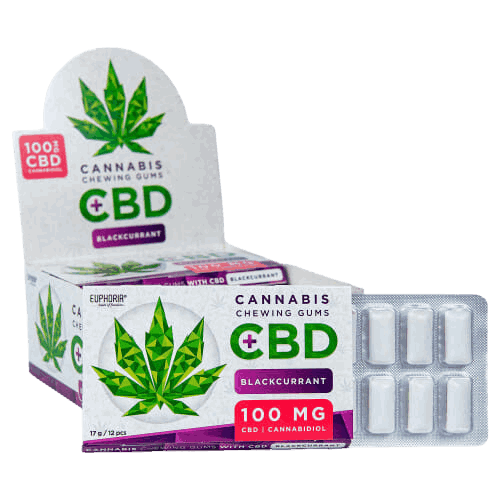 Chewing gums au CBD Euphoria Guadeloupe